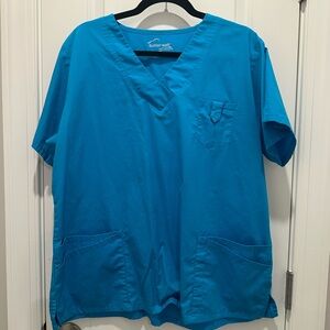 Butter-Soft Blue Scrub set